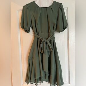 B Darlin Olive Green Mini Dress